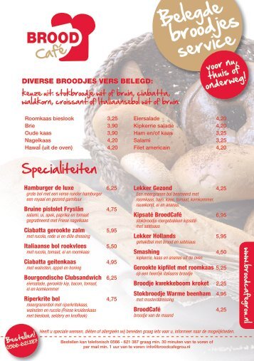 BROODCAFE belegdebroodjes en catering - BroodCafé Grou