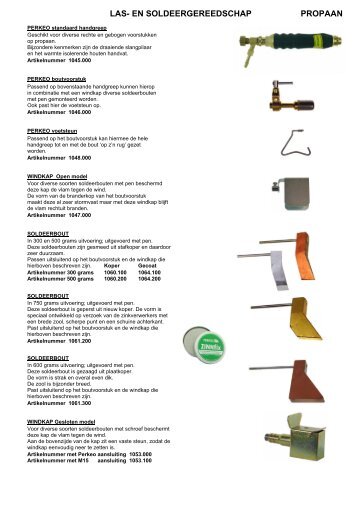 LAS- EN SOLDEERGEREEDSCHAP PROPAAN