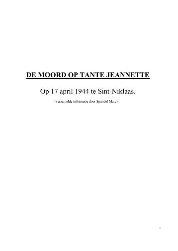 De moord op tante Jeanette - Spandel.net