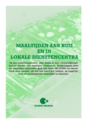 MAALTIJDEN AAN HUIS EN IN LOKALE ... - ocmw menen