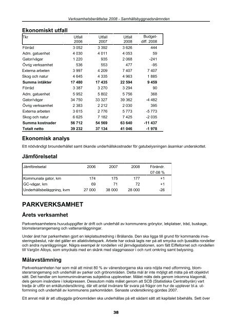 Nämndernas verksamhetsberättelse 2008 - Vänersborgs kommun