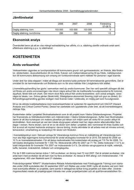 Nämndernas verksamhetsberättelse 2008 - Vänersborgs kommun