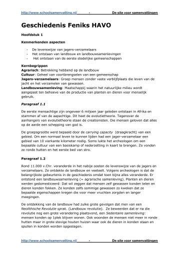 Feniks-geschiedenis-samenvatting-havo-hoofdstuk-1-2-3