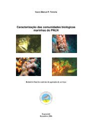 Caracterização das comunidades biológicas marinhas do PNLN