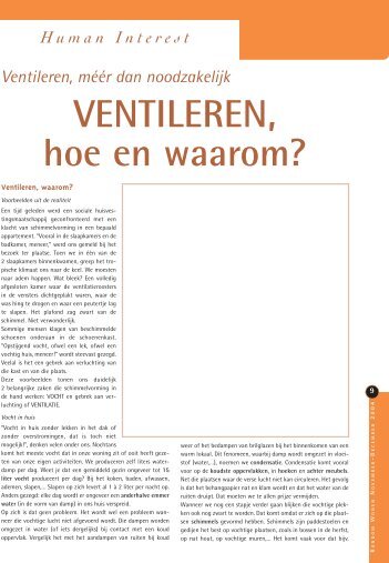 Ventileren, hoe en waarom ? (Artikel tijdschrift Rondom Wonen) (pdf