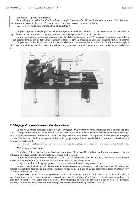 INTERFEROMETRE DE MICHELSON - LCS