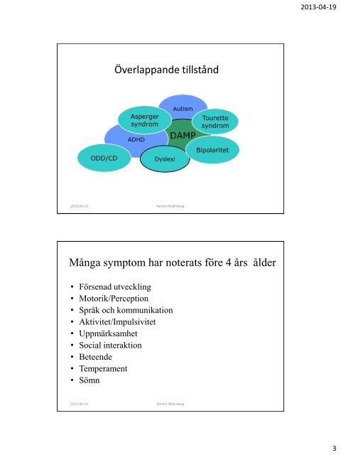 Med1 Malmberg -Neuropsykiatriska funktionshinder - Obesitasdagar