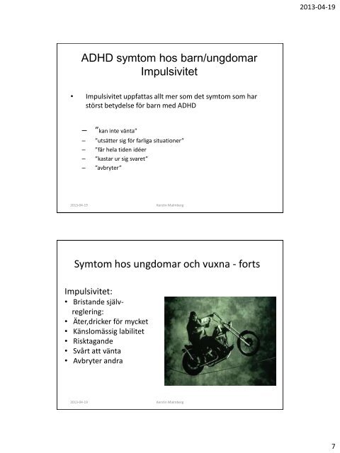 Med1 Malmberg -Neuropsykiatriska funktionshinder - Obesitasdagar