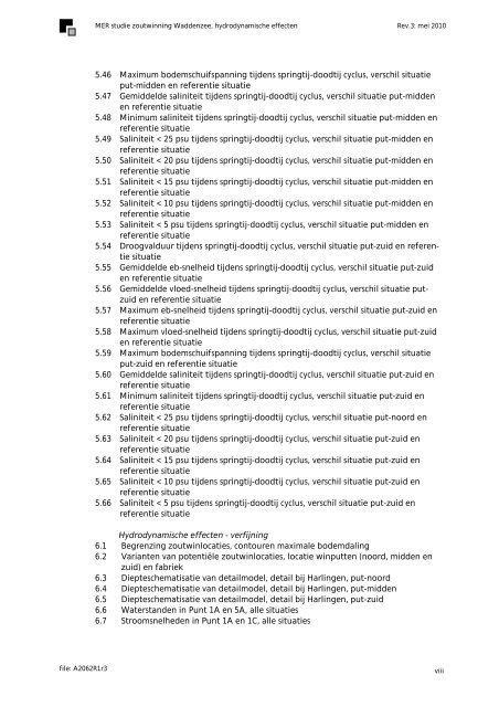 MER studie Zoutwinning Waddenzee - Esco