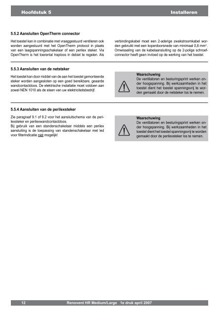 Handleiding Brink HR Medium - Airlife