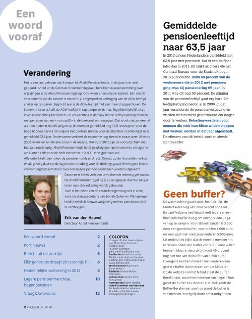 Maart 2013 - Ahold Pensioenfonds