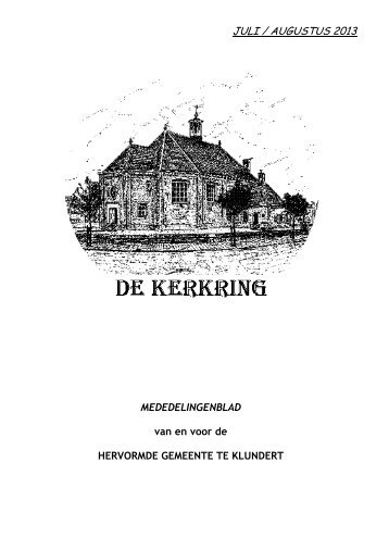 Kerkblad juli en augustus 2013 - Klundert