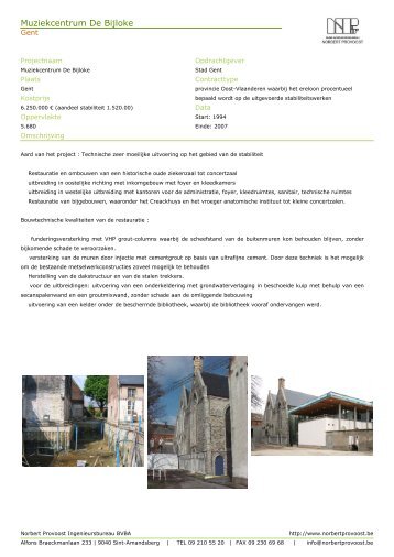 projecten van restauraties in een pdf - Norbert Provoost