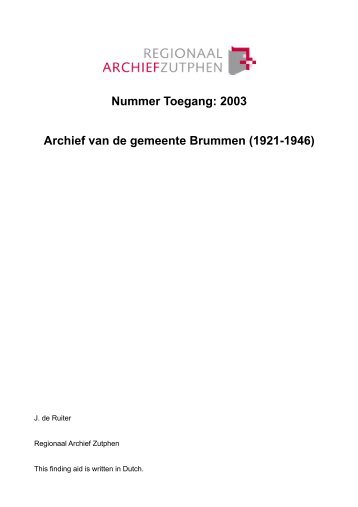 pdf (340,65 kb) - Regionaal Archief Zutphen