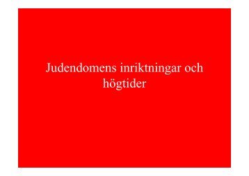 Judendomens inriktningar och Judendomens inriktningar och högtider