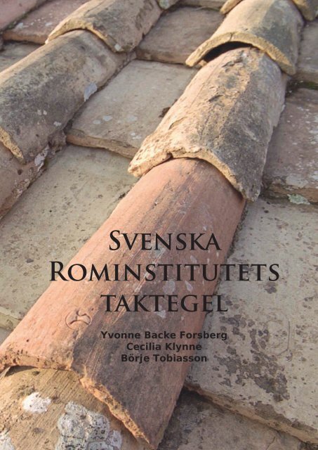 artikel om institutets taktegel - Svenska Institutet i Rom