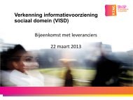 Verkenning informatievoorziening sociaal domein (VISD ... - KING