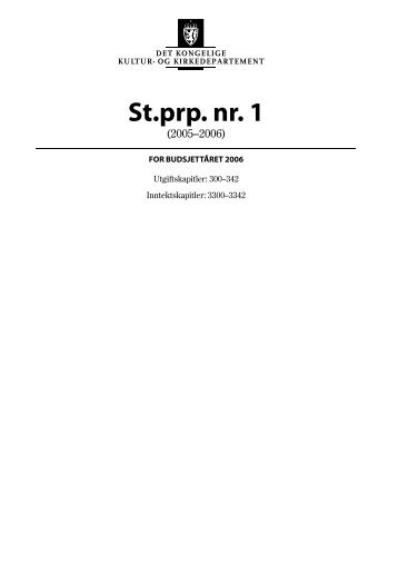 St.prp. nr. 1 - Statsbudsjettet