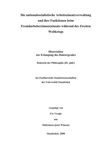 Nationalsozialistische Arbeitseinsatzverwaltung - repOSitorium ...