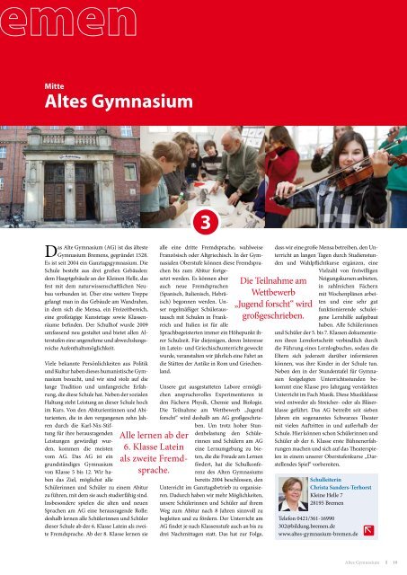 Das Gymnasium Bremen stellt sich vor - Weser Kurier