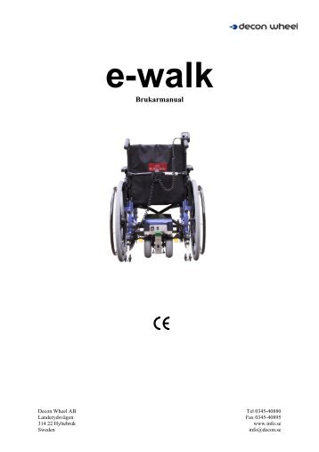 e-walk Bruksanvisning - Decon