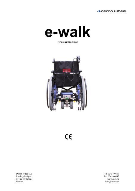 e-walk Bruksanvisning - Decon