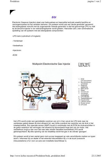 pagina 1 van 2 Produkten 22-2-2005 http://www.koltec-necam.nl ...