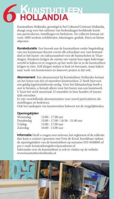 cursusboekje 2012/2013 - de vrije academie