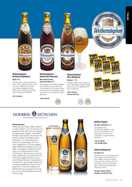 Produktkatalog Restaurang - Galatea Spirits AB