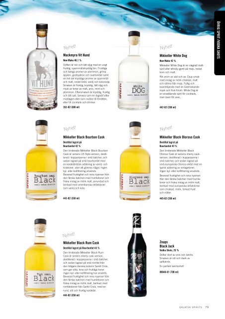 Produktkatalog Restaurang - Galatea Spirits AB