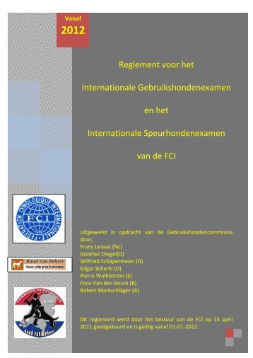 Klik hier voor de reglementen - VDH de Maasvallei