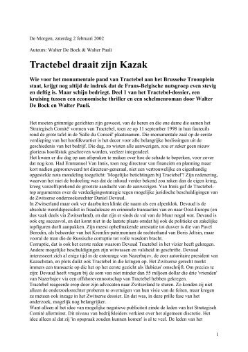 over Tractebel in Kazachstan - Marc Ernst