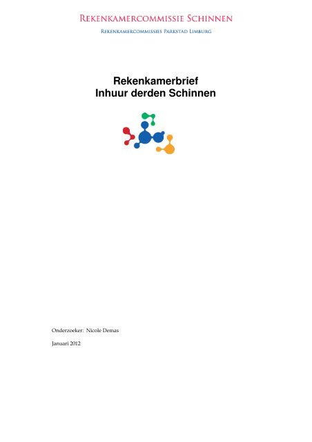 Rekenkamerbrief Inhuur derden Schinnen - Rekenkamers Parkstad ...