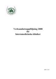 Verksamhetsuppföljning 2008 för Internmedicinska kliniker - Svensk ...