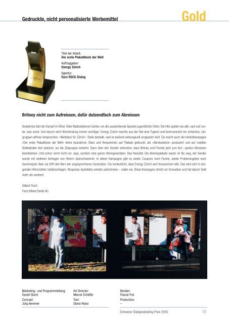 Gewinnerbroschüre 2005 - DM-AWARD