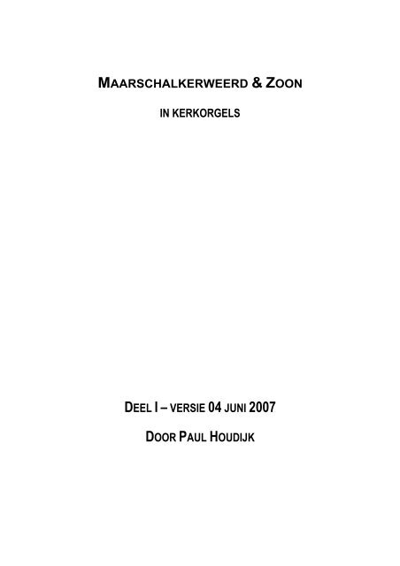Versie 4 juni 2007 - Paul Houdijk
