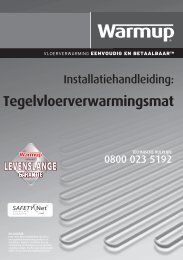 Warmup mattensysteem handleiding - Elektrische Vloerverwarming