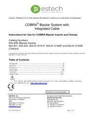 COBRA Bipolar System with Integrated Cable - Urban technologies