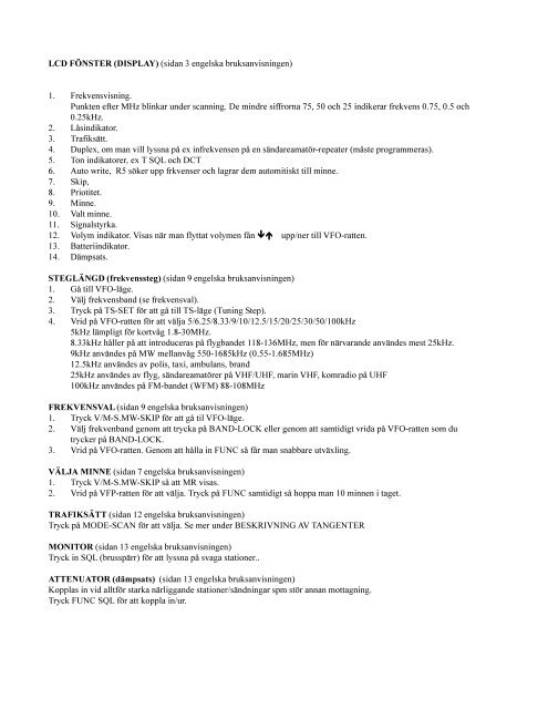 SNABB-MANUAL IC-R5 © Swedish Radio Supply AB ... - Team Ymse