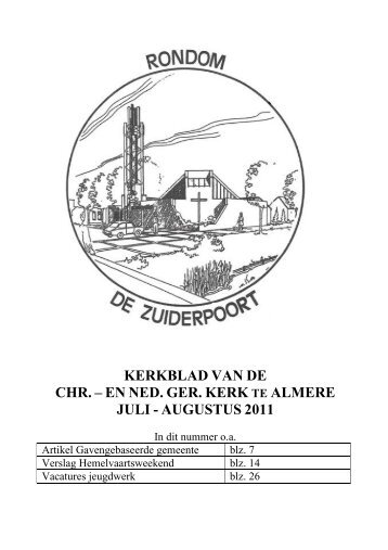 kerkblad van de chr. – en ned. ger. kerk te almere ... - De Zuiderpoort