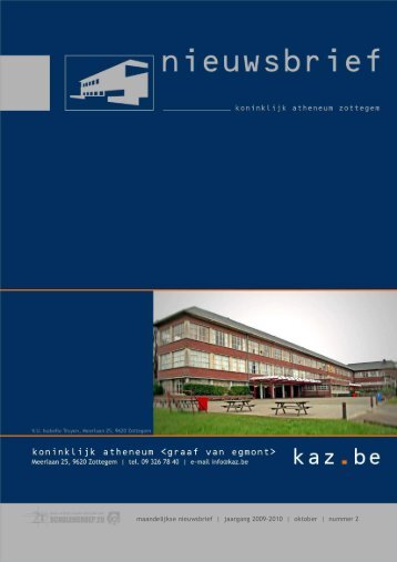 Nieuwsbrief oktober-november 2009 - Koninklijk Atheneum Zottegem