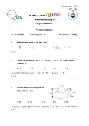 Kvaltest 2012 med svar och lösningar - Pythagoras Quest