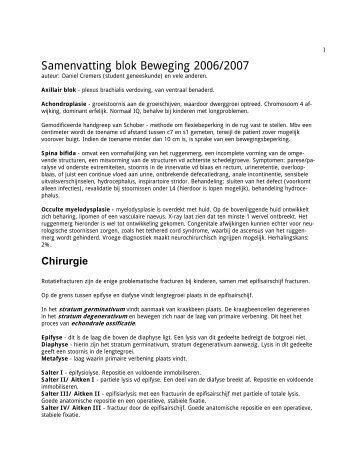 Samenvatting blok Beweging 2006/2007 - 3doo.org - Home