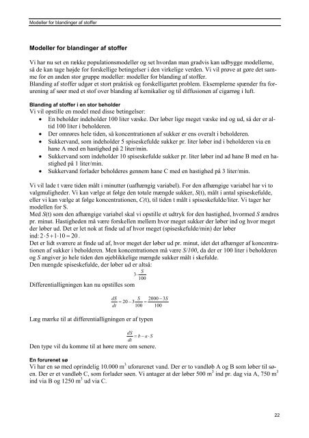 Differentialligninger - Matematik og naturfag i verdensklasse