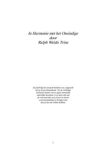 In Harmonie met het Oneindige (PDF) - Spiritueel Ademen