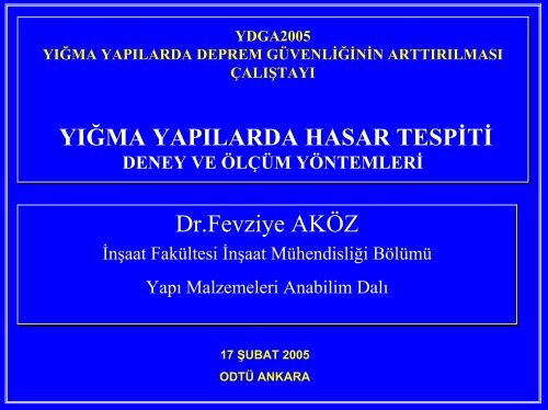 Yığma Yapılarda Hasar Tespiti - Armanyapi.com.tr