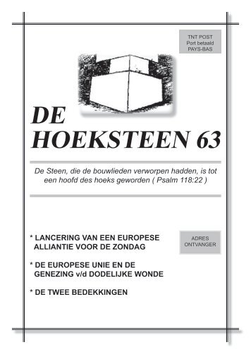 DE HOEKSTEEN 63 - Bazuin te Sion