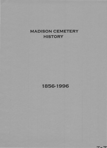 Madison Cemetery History, 1856-1996 - The Spelhaug Family in ...