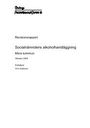 Socialnämndens alkoholhandläggning - Mora Kommun