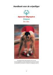 Handboek - Special Olympics Belgique